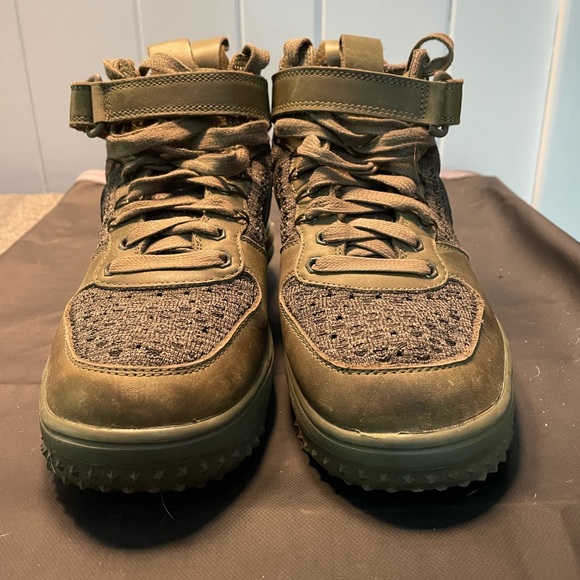 Nike Lunar Force 1 Flyknit Workboot Army Green - Picture 2 of 8